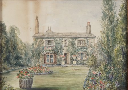 Scuola inglese, inizi secolo XX - Scorcio di cottage