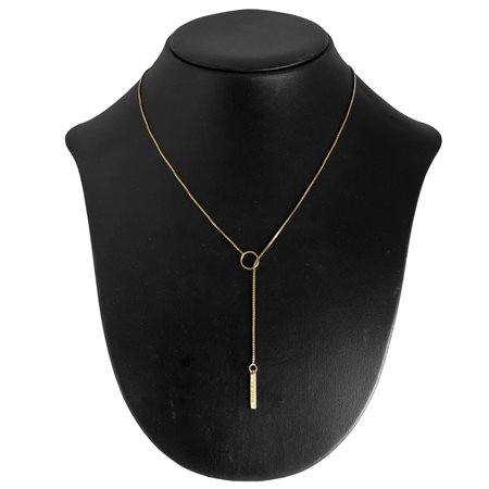 Gucci - Collana Lariat Gucci Link to Love oro 18k con pendente a barretta