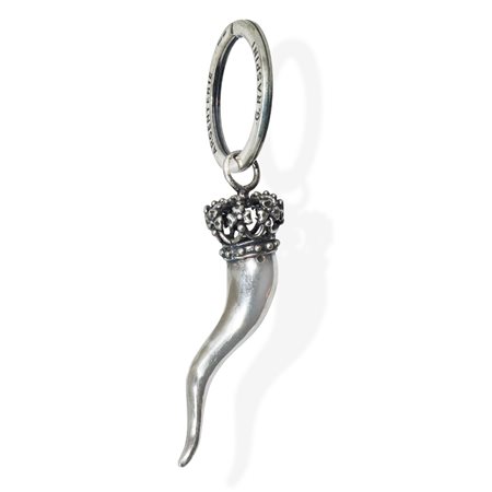 Giovanni  Raspini - Portachiavi in argento 925 con corno