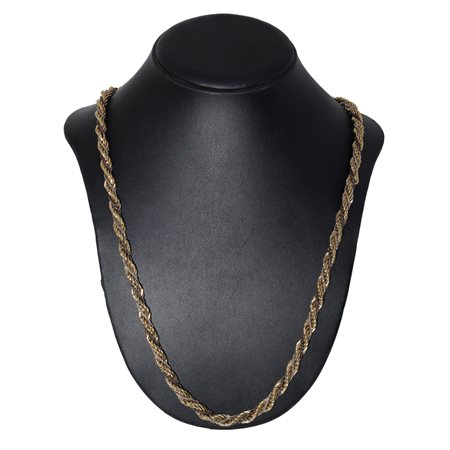 Collana torchon dorata e argentata