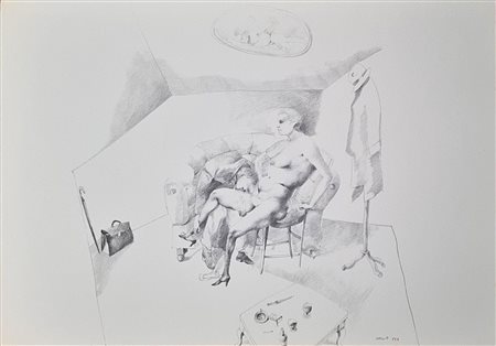 ATTARDI UGO Sori 1923 - Roma 2006 "Ad implorare affetto"