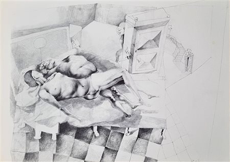 ATTARDI UGO Sori 1923 - Roma 2006 "Vanno a letto"