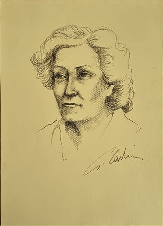 CARLINI GIULIANA Pisa 1941 - Roma 2015 "Ritratto"