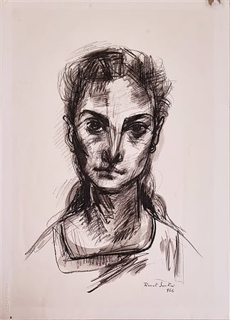 SANTINI RENATO Viareggio 1912 - 1995 "Ritratto di donna"