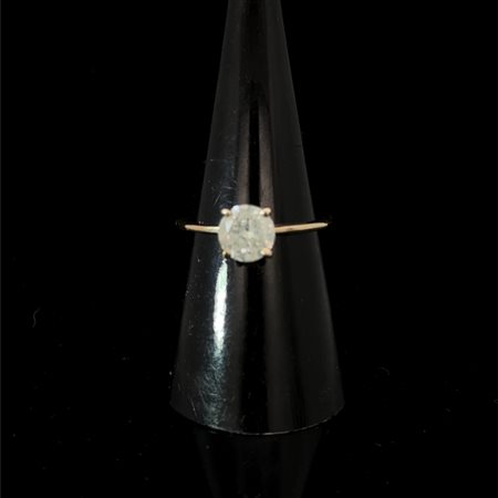 ANELLO SOLITARIO IN ORO GIALLO
