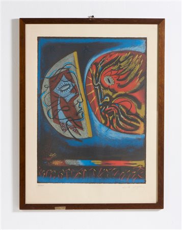 MASSON ANDRE' (1896 - 1987) - LA LUNE ET LE SOLEIL.