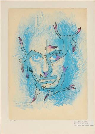 MATTA ROBERTO SEBASTIÁN ANTONIO (1911 - 2002) - PORTRAIT A MAN RAY .