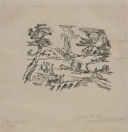 KOKOSCHKA OSKAR (1886 - 1980) - DA ANN ELIZA REED: RACCOLTO DEL FIENO (TAV.6).