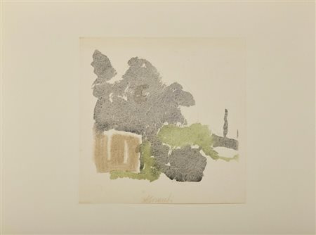 MORANDI GIORGIO (1890 - 1964) - PAESAGGIO (DAL VOLUME GIORGIO MORANDI 50 DISEGNI DI MORANDI - 50 TAVOLE).