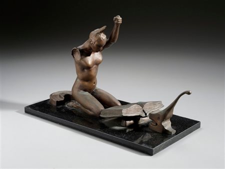 ATTARDI UGO (1923 - 2006) - DONNA SOMALA IN MEDITAZIONE.