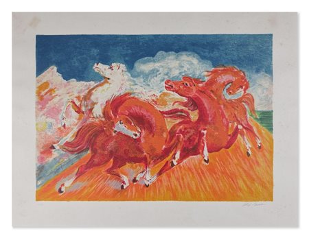 SASSU ALIGI (1912 - 2000) - SENZA TITOLO (CAVALLI).