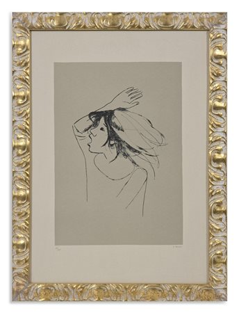 BUENO XAVIER (1915 - 1979) - RAGAZZA CON BRACCIO ALZATO .
