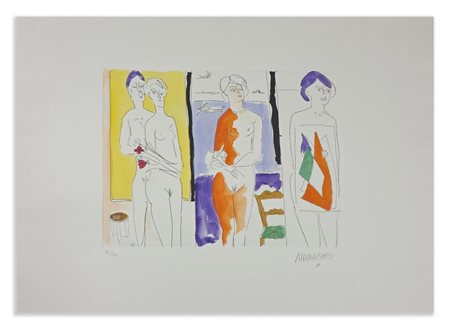 MONACHESI SANTE (1910 - 1991) - AMANTI A VENEZIA.