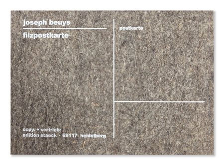 BEUYS JOSEPH (1921 - 1986) - FELT POSTKARTE.