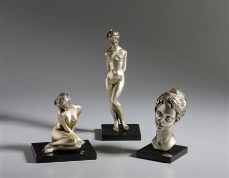 SCATRAGLI ENZO (n. 1949) - LOTTO COMPOSTO DA N.3 SCULTURE.