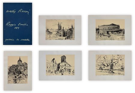 WALTER PIACESI (1929-2022) - 6 temi svolti - estratti di vie, piazze, strade, monumenti, cose e persone -  disegnati con pazienza da Walter Piacesi e descritti con diligenza da Antonia - Cristina - Devid - Francesca - Maria Cristina - Riccardo, 1979