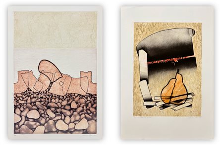 GIANCARLO POZZI (1938) - Lotto unico composto da 2 opere: