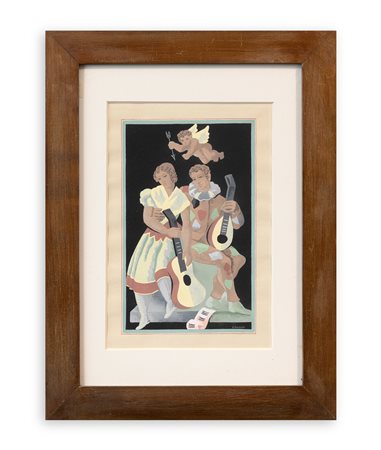 GINO SEVERINI (1883-1966) - Les amours d'Arlequin, 1930