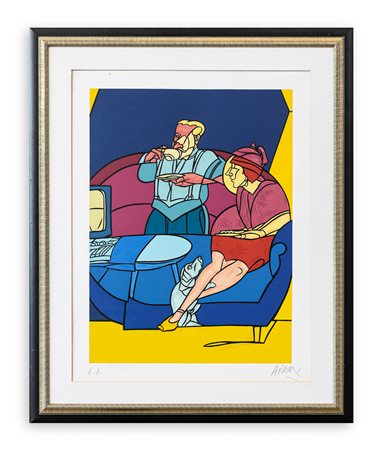 VALERIO ADAMI (1935) - Senza Titolo