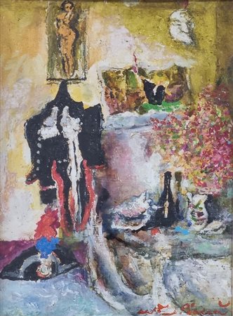 PIACESI WALTER Ascoli Piceno 1929 - Fermignano 2022 "La parete dello studio"