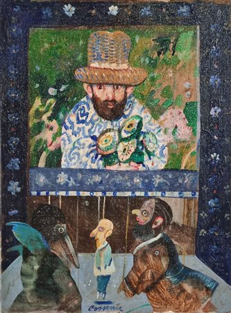 POSSENTI ANTONIO Lucca 1933 - 2016 "Un giardiniere e tre burattini"