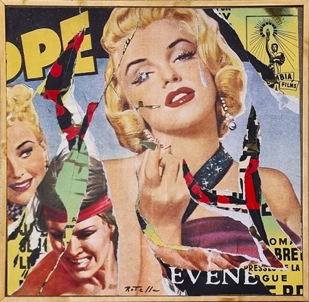ROTELLA MIMMO Catanzaro 1918 - Milano 2006 "Marilyn Press"