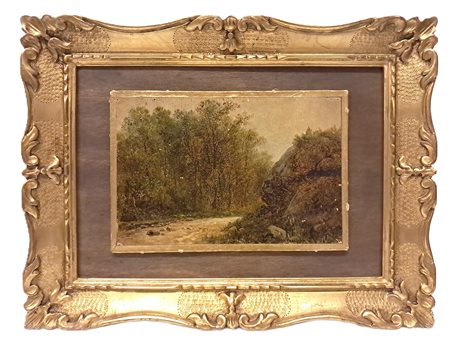 Pittore non identificato della Scuola di Barbizon. "Paesaggio"