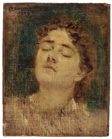 Scuola francese XX secolo. "Ritratto femminile"