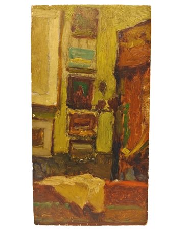 Artista del XX secolo. "Scorcio di interno"