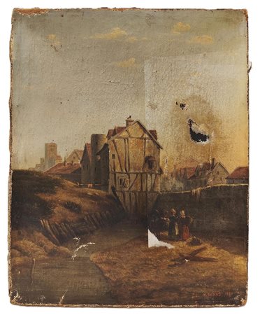 Dipinto del XIX secolo. "Scena diurna"