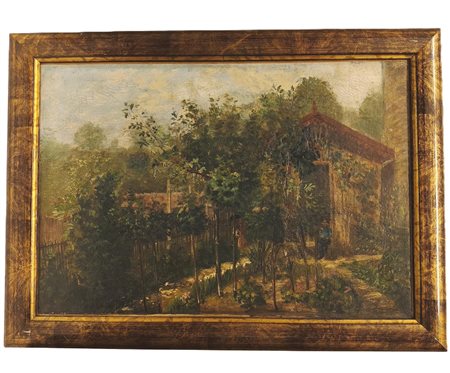 Pittore della fine XIX inizio XX secolo. "Le jardin ouvrier"