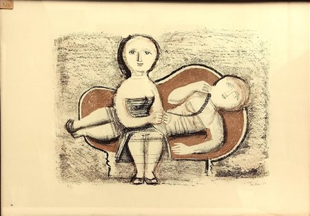 Massimo Campigli (1895 - 1971). "Il divano"