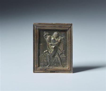  
Ercole e Anteo. Galeazzo Mondella detto Moderno (Verona, 1464- Roma, 1528). Placchetta 
 mm 85 x 66 x 5 