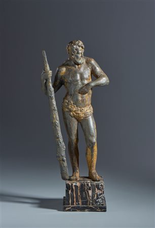  
Ercole. Francesco Segala (Padova, 1535 ca-1592) Ambito di. Padova, XVI-XVII secolo.  Piombo con tracce di doratura 
 cm 4 2x 25,5 x 12