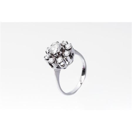 ANELLO in oro bianco 18 KT con diamanti