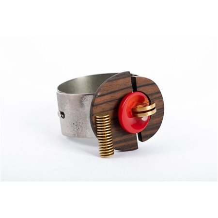 SAVERIO CAVALLI, Bracciale in oro giallo 18 KT e argento