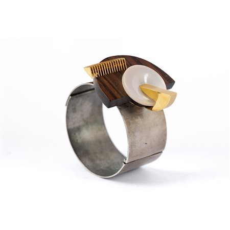 SAVERIO CAVALLI, Bracciale in oro giallo 18 KT e argento