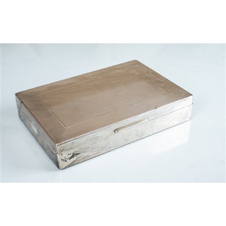 SCATOLA in argento e legno