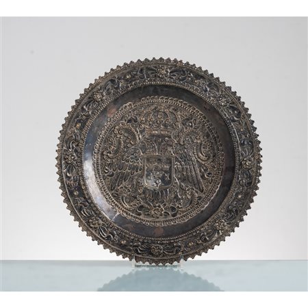 OFFICINE CENTRO ITALIA FINE XIX SECOLO, Piatto in argento