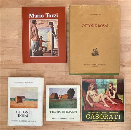 OTTONE ROSAI, FELICE CASORATI, MARIO TOZZI E NINO TIRINNANZI - Lotto unico di 5 cataloghi