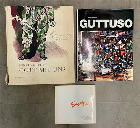 RENATO GUTTUSO - Lotto unico di 3 cataloghi