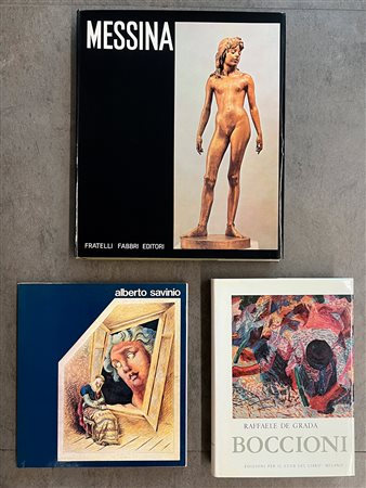 ALBERTO SAVINIO, UMBERTO BOCCIONI E FRANCESCO MESSINA - Lotto unico di 3 cataloghi