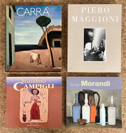 MASSIMO CAMPIGLI, GIORGIO MORANDI, CARLO CARRÀ E PIERO MAGGIONI - Lotto unico di 4 cataloghi
