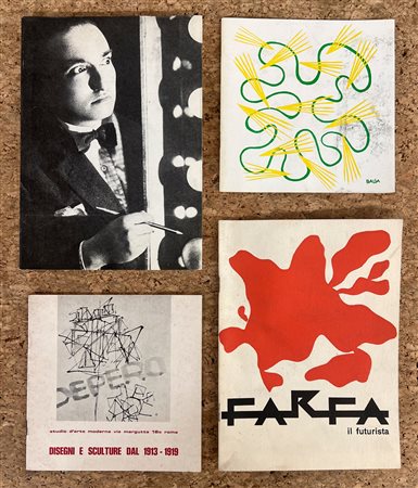 FORTUNATO DEPERO, FARFA E GIACOMO BALLA - Lotto unico di 4 rari cataloghi