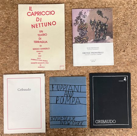 ARTE ITALIANA DEL DOPOGUERRA (FOPPIANI, POMPA, DANGELO, PIGNATELLI E GRIBAUDO) - Lotto unico di 5 cataloghi