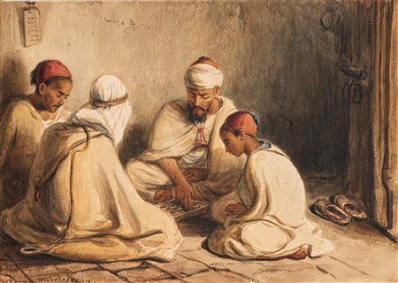 Joseph Fricero (Nizza 1807 - 1870)  - Scena orientalista, 1846