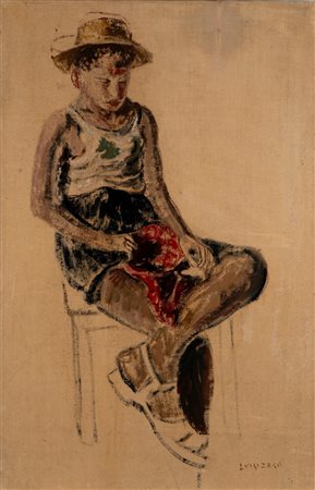 Luigi Zago (Villafranca di Verona 1894 - Buenos Aires 1952)  - Figura di giovane