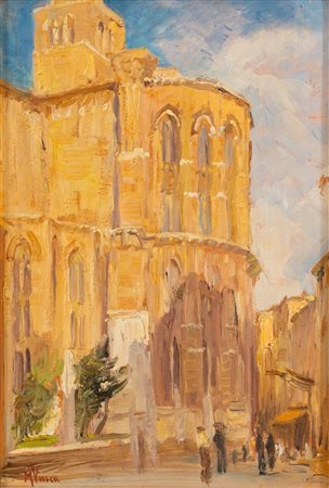 Maria Vinca (Milano 1878 - Venezia 1939)  - Venezia, il tramonto ai Frari