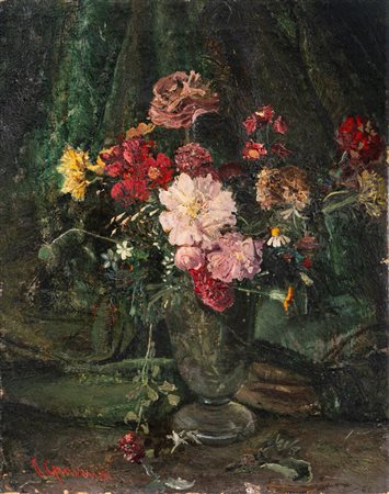 Pietro Gaudenzi (Genova 1880 - Anticoli Corrado 1955)  - Vaso di fiori