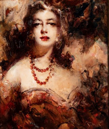 Mario Pobbiati (Milano 1887 - 1956)  - Ritratto femminile